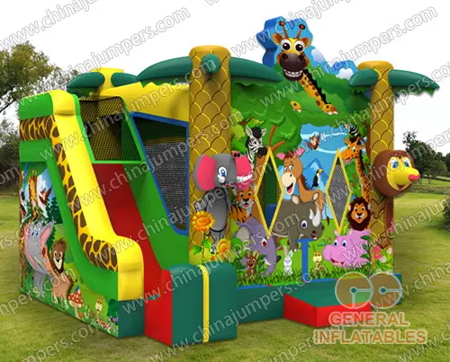 inflatable  Jungle combo bouncer for sale