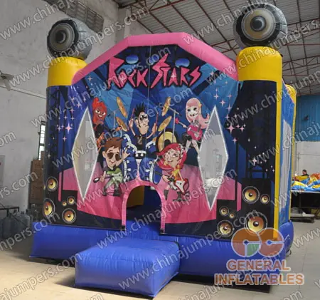 Inflatable rock star bounce house