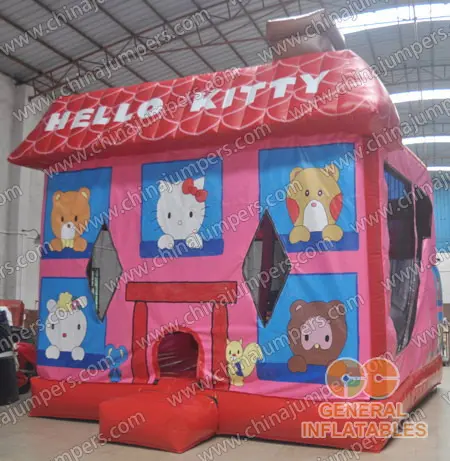 Inflatable kitty bounce with slide combos for sale