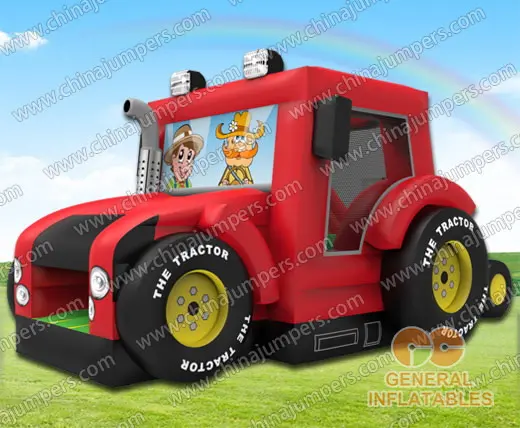 Tractor bounce house combo