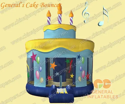 Inflatable birthday cake bouncer for kids for sale