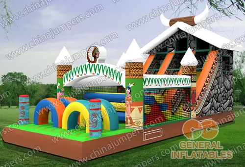 Inflatable indians obstacle