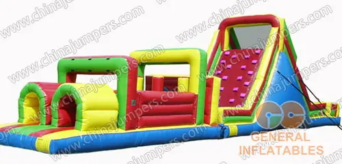 60ftl Inflatable Slide Obstacle Course