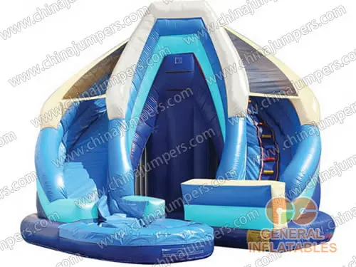 Inflatable blue king slide