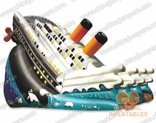 Inflatable titanic slide