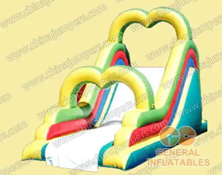 Inflatable heart shape slide