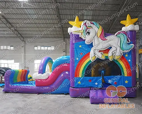 Unicorn water slide combo