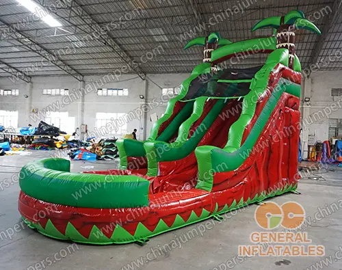 Jungle trees water slide