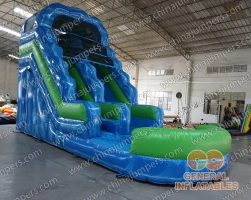 Blue water slide