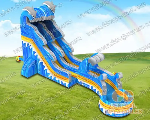 Dolphin wave water slide n slip