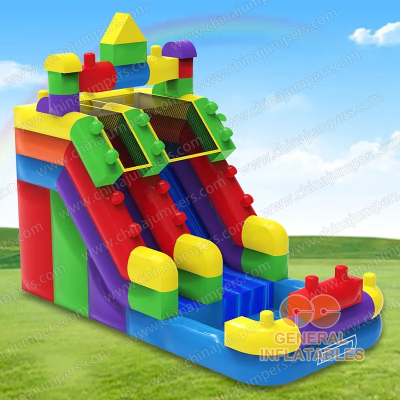 Building block water slide