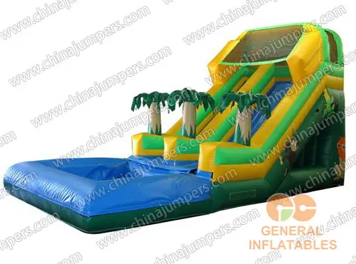 Tropical Dual Lane Water Slide