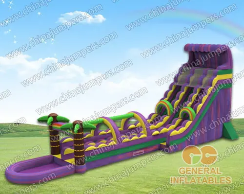 Purple giant water slide