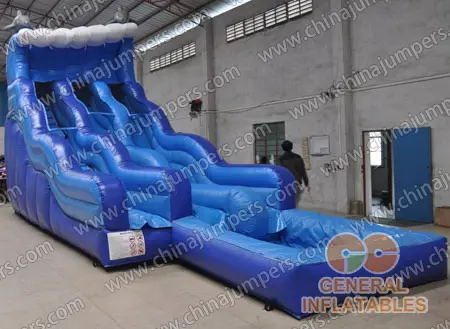 Wave double lane water slide