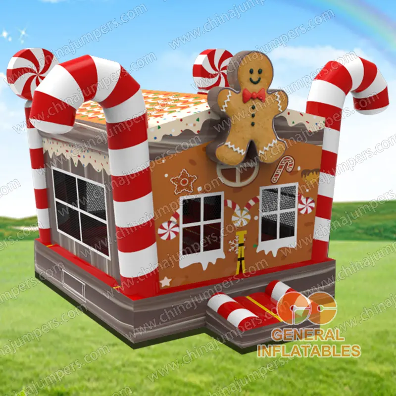 Candy cane bounce house